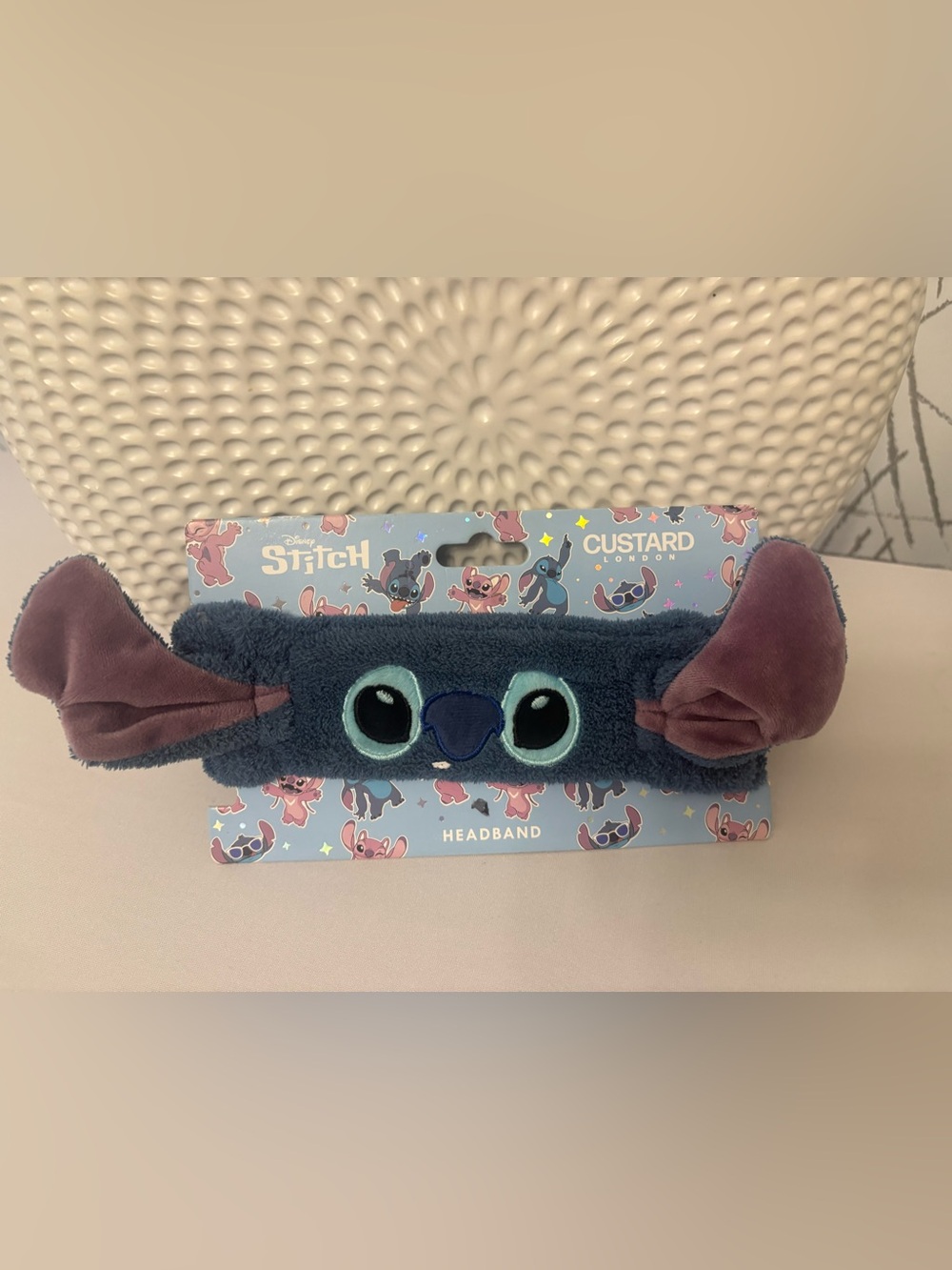 Disney Stitch Plush Headband in Navy and Teal with Purple Ears